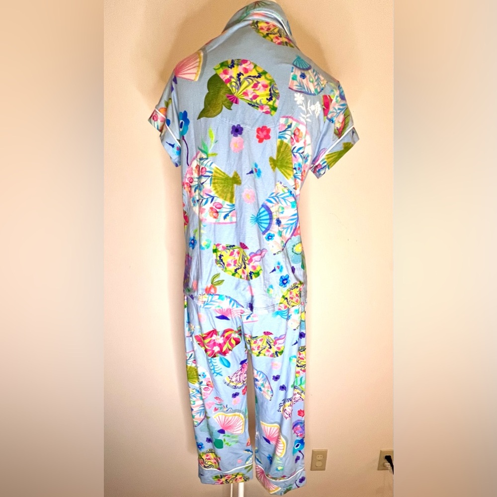 The Cat’s PJ’s Pima Cotton Tropical Whimsical Floral Pajama Set - Picture 5 of 7